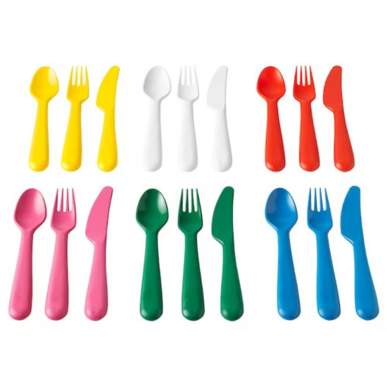KALAS 18-piece cutlery set, multicolour