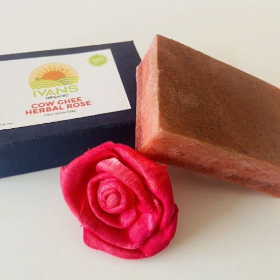 Cow Ghee Herbal rose Soap